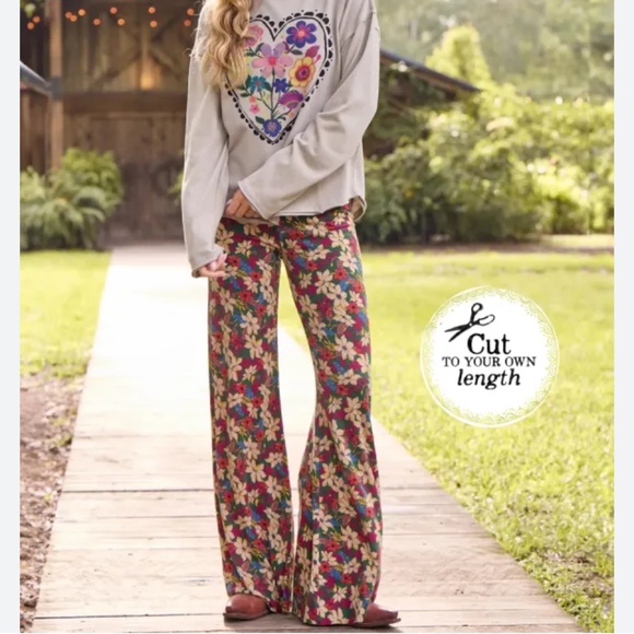 Natural Life Sz XL Cali Knit Flare Boho Pants Cut to your own length NWT - Picture 1 of 3